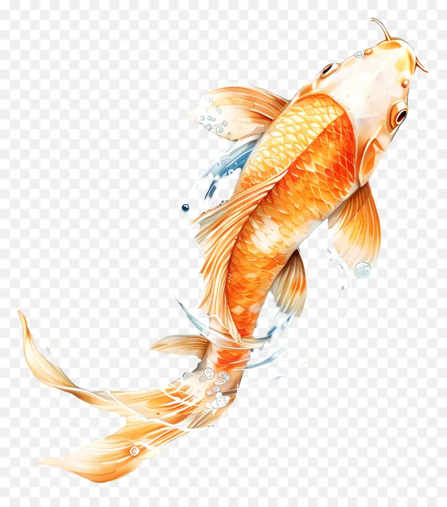 Des Poissons Dans L'eau，Poissons Koi PNG