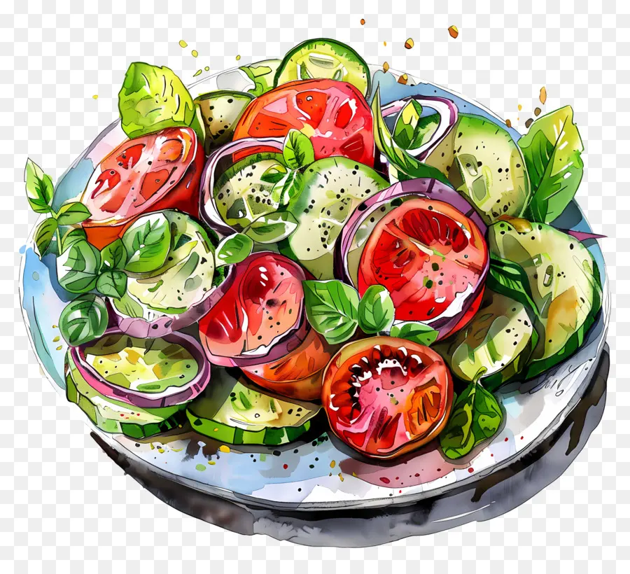 Salade D'été，Salade De Tomates PNG