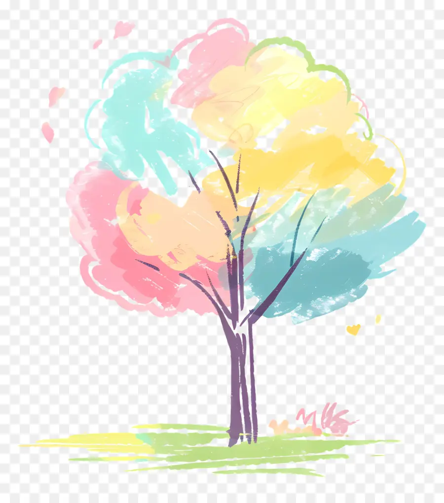 Arbre，Arbre Coloré PNG