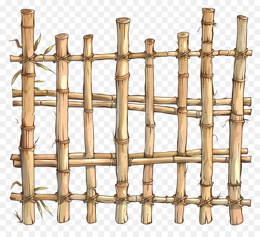 Clôture En Bambou，En Bois PNG