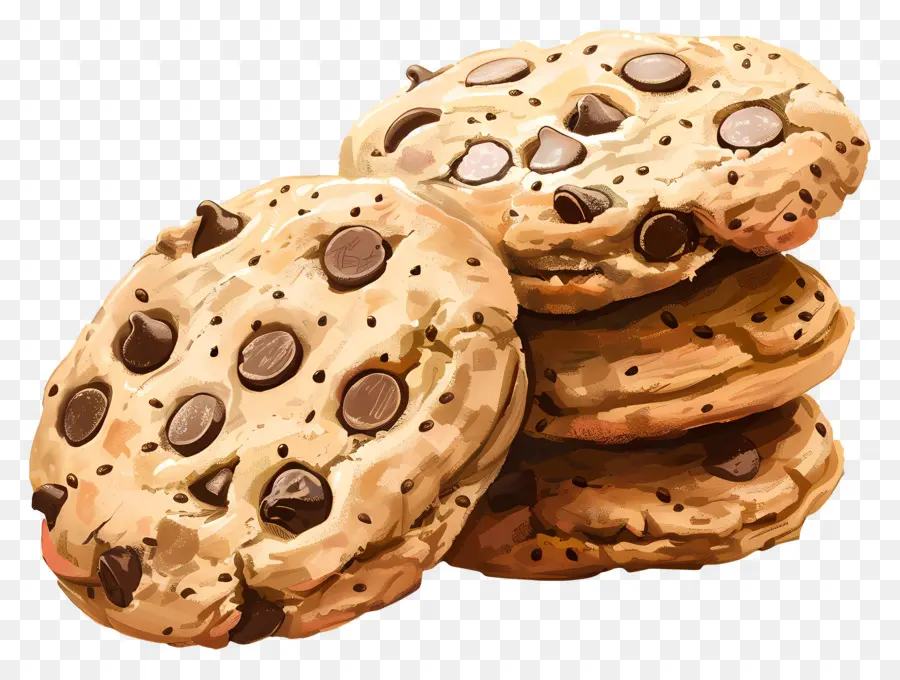 Les Cookies，Cookies Aux Pépites De Chocolat PNG