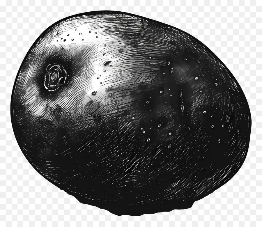 La Pomme De Terre，Dessin Noir Et Blanc PNG