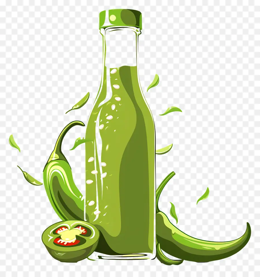 Sauce Au Piment Vert，Sauce Au Chili Vert PNG