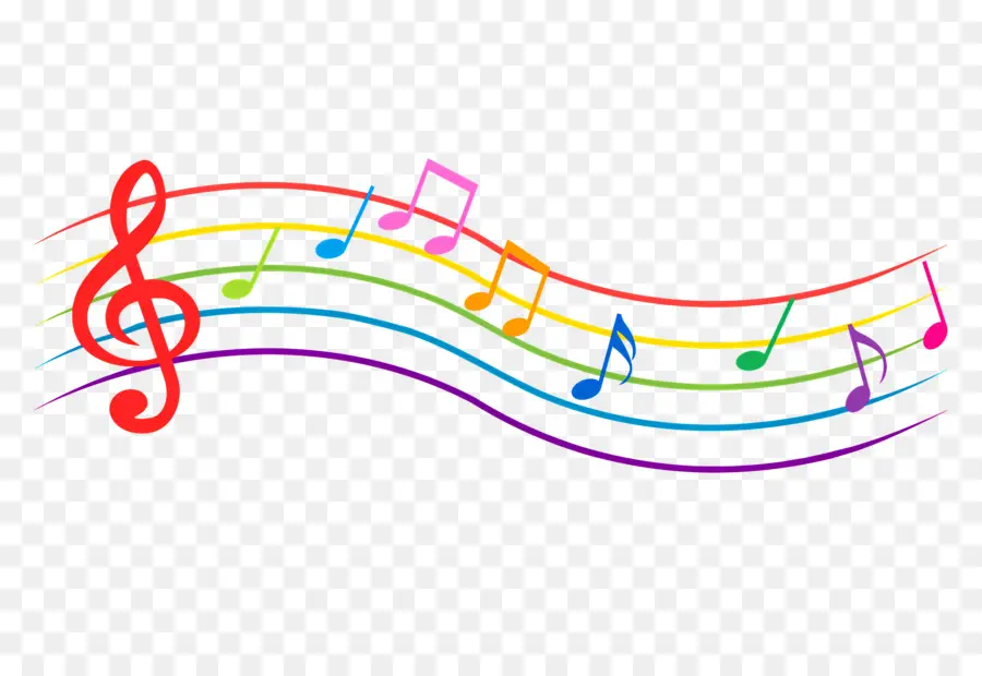 Les Notes De Musique，Arc En Ciel PNG