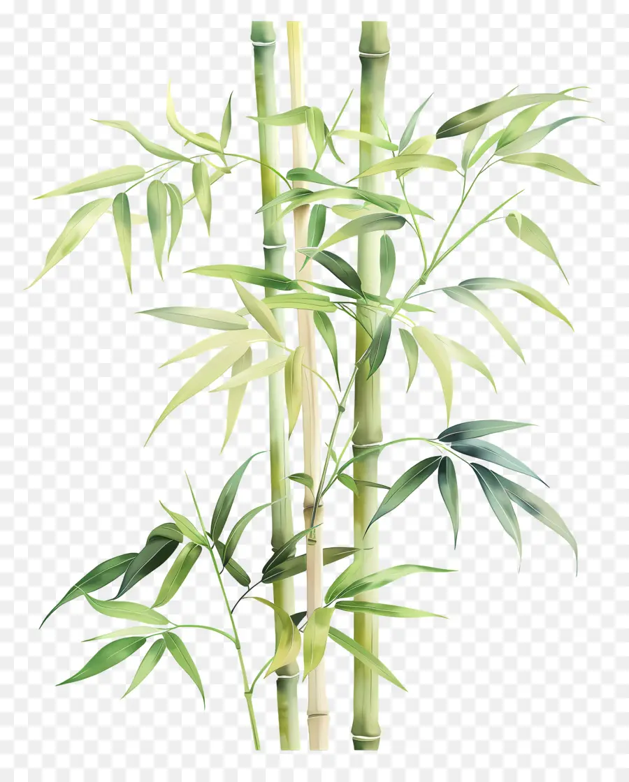 Bambou，Peinture D'arbre En Bambou PNG