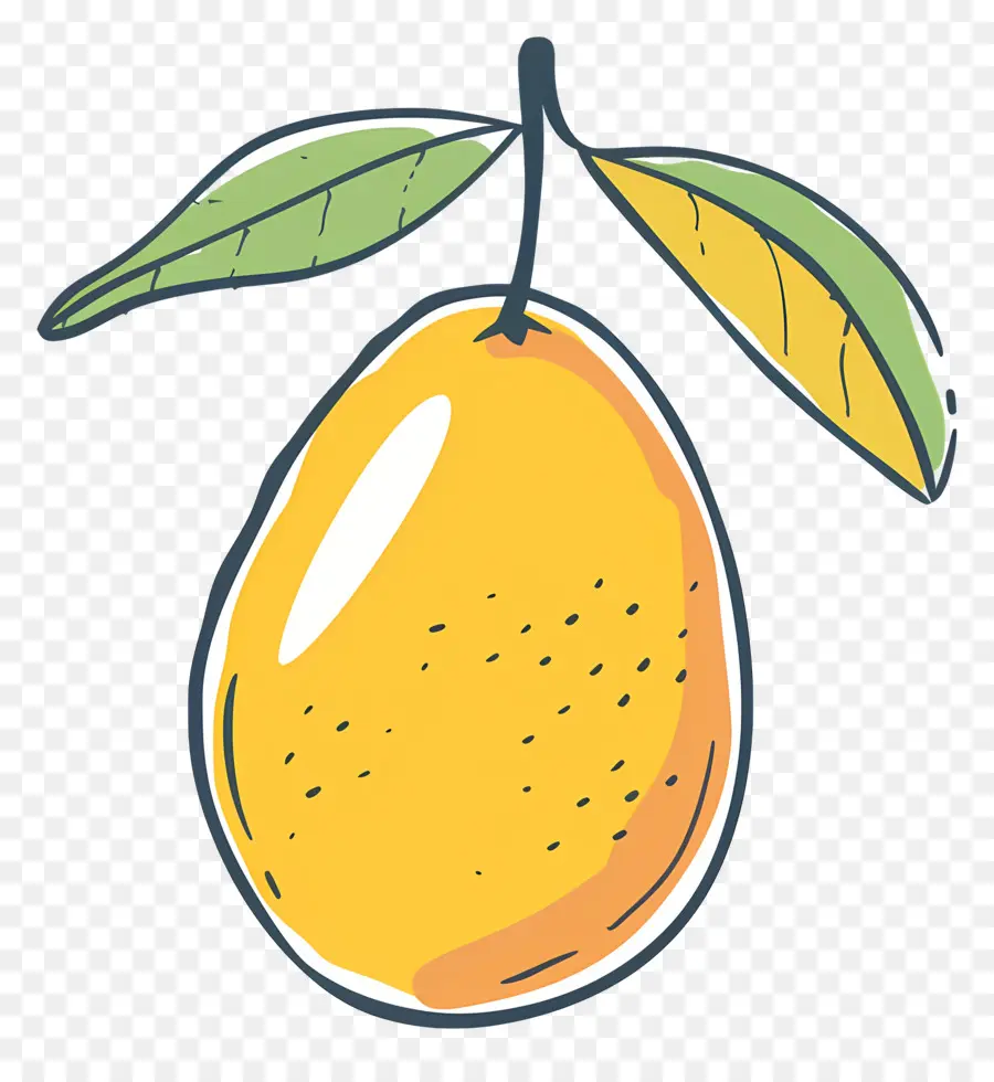 Doodle Mangue，Citron PNG