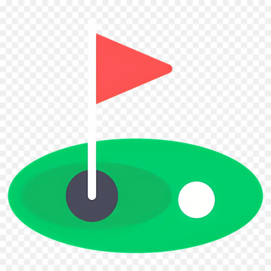 Terrain De Golf，Drapeau De Golf PNG