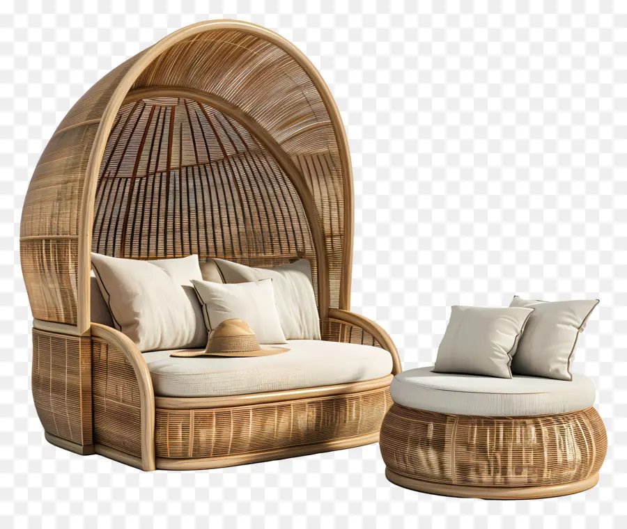 Chaise En Osier，Chaise Inclinable PNG