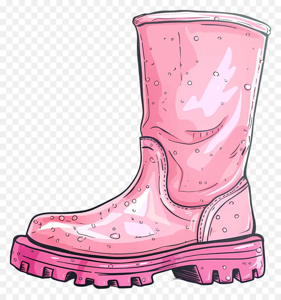 Botte En Caoutchouc Rose，Botte De Pluie Rose PNG