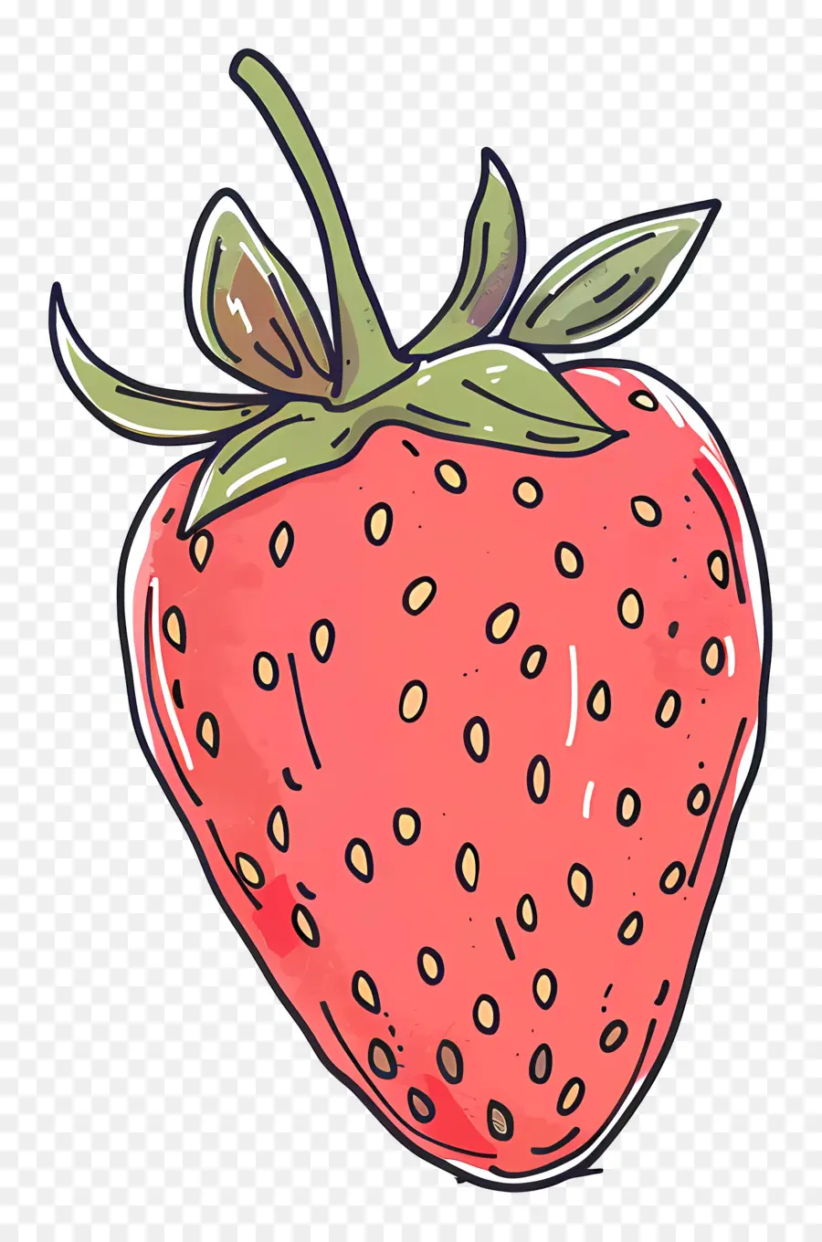 Doodle Aux Fraises，Fraise PNG