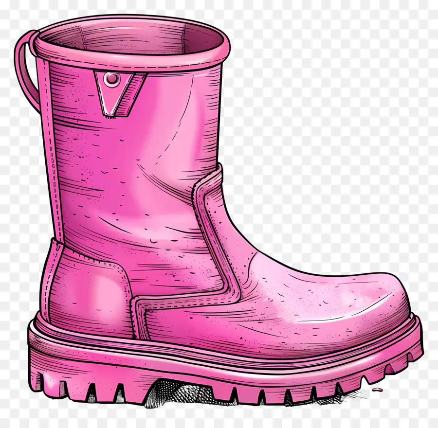 Botte En Caoutchouc Rose，Botte Rose PNG