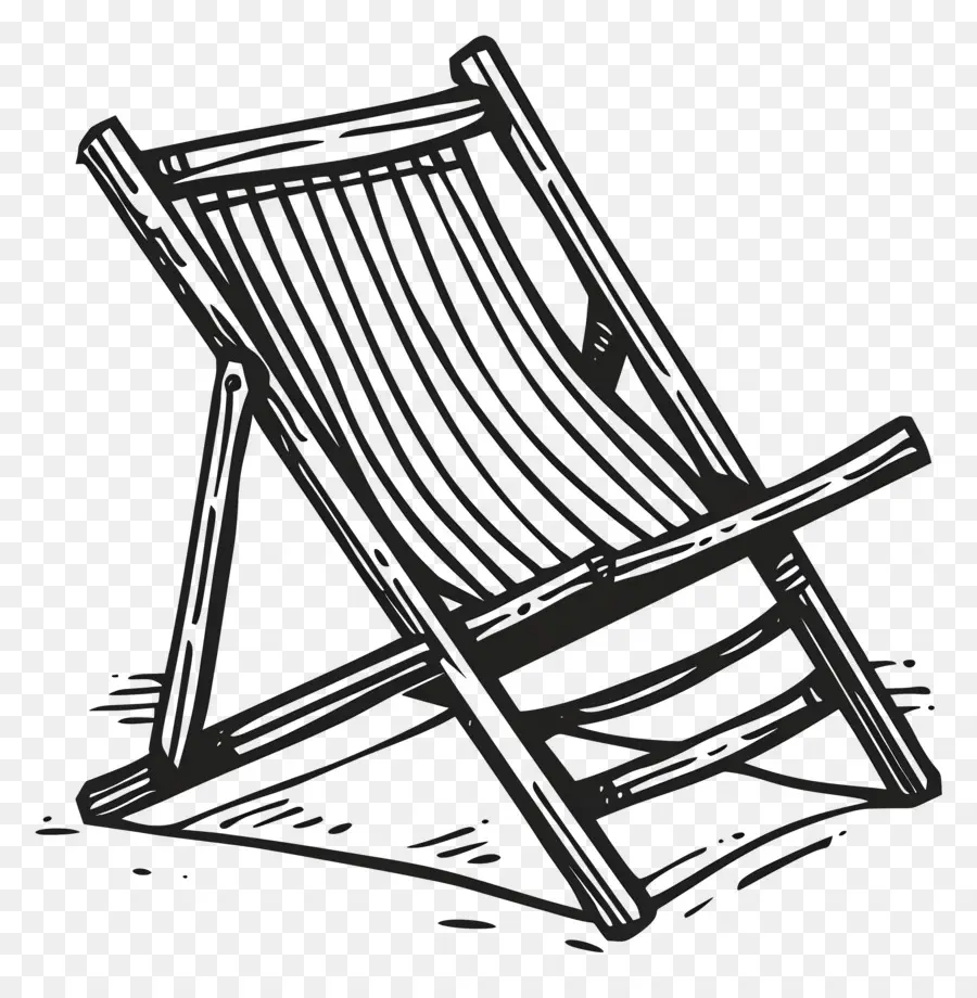 L'été，Chaise Pliante PNG