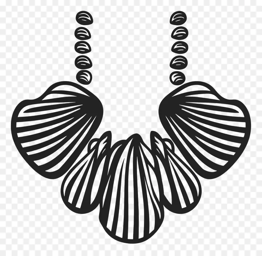 L'été，Collier Noir PNG