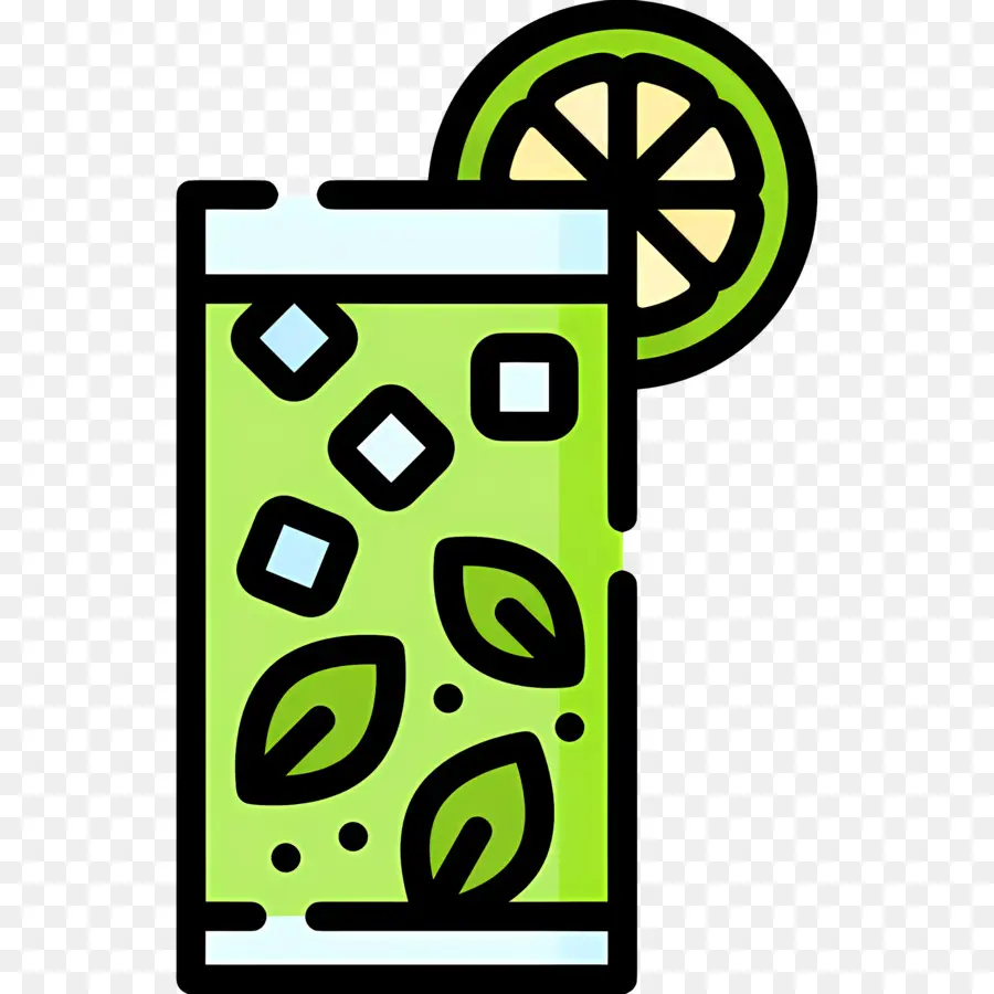 Mojitos，Boisson Verte PNG