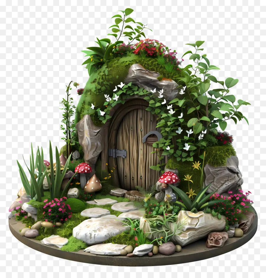 Jardin Féerique，Maison De Hobbit PNG