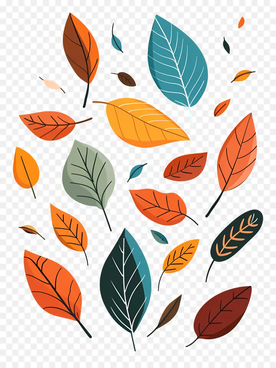 Feuilles D'automne，Feuilles Colorées PNG