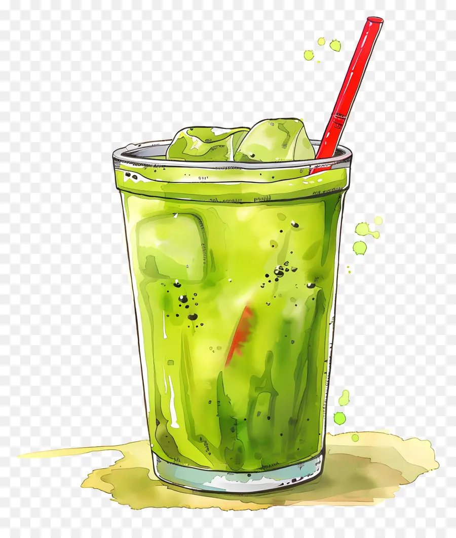 Matcha Boire，Boisson Verte PNG