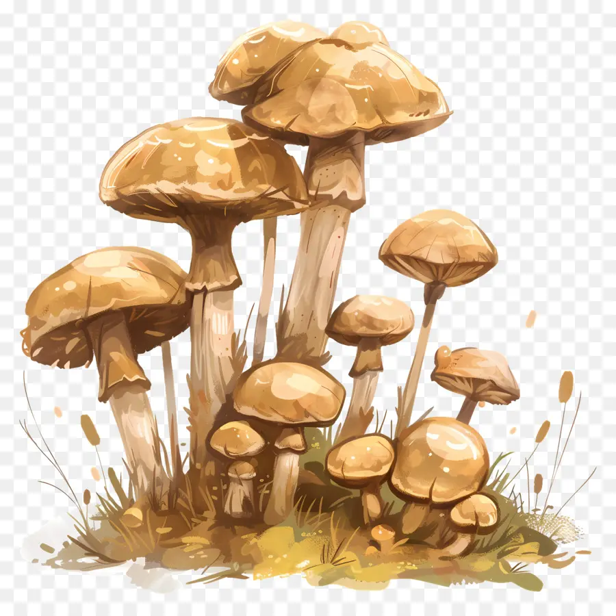 Champignons，Champignons Dorés PNG