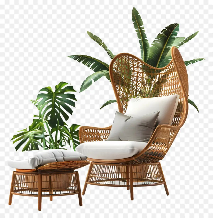 Rotin Chaise，Plante Succulente PNG