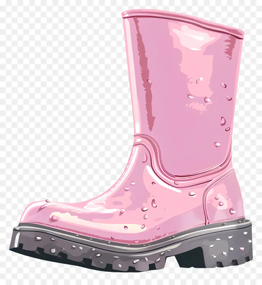 Botte En Caoutchouc Rose，Botte De Pluie Rose PNG