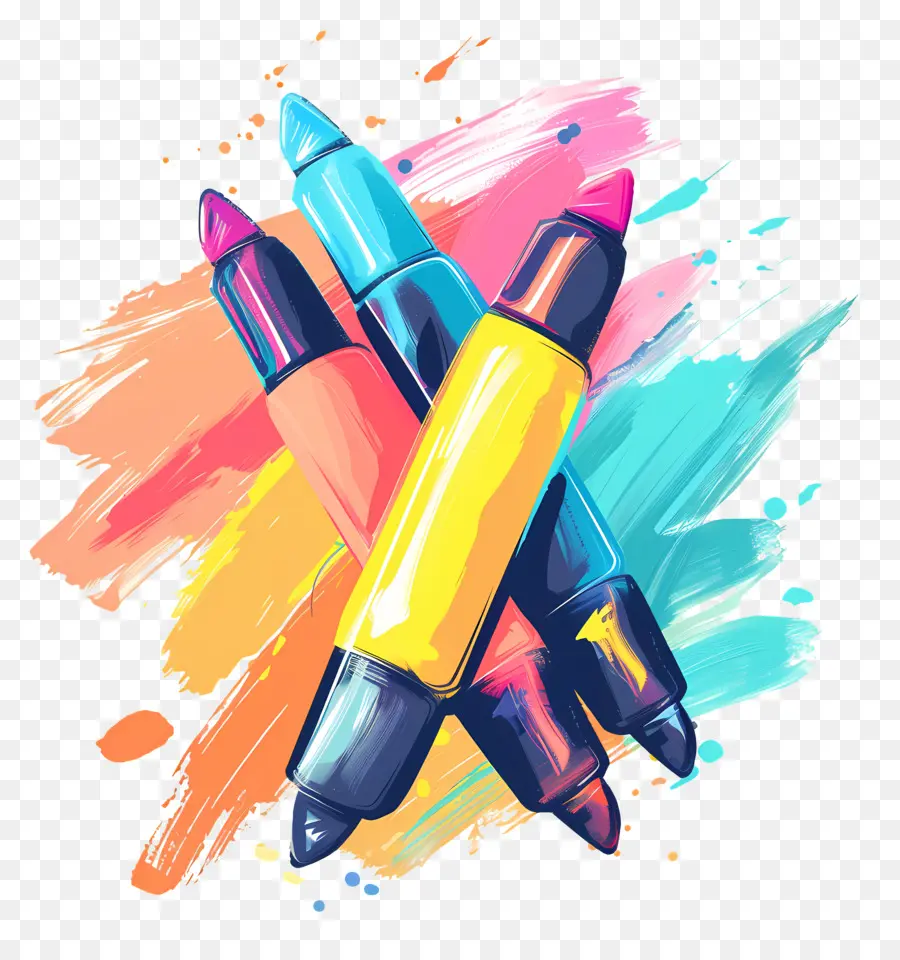 Surligneurs，Crayons PNG