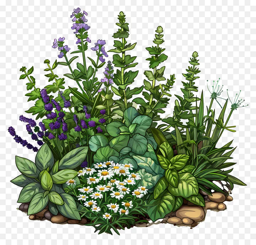 Jardin D'herbes Aromatiques，Herbes PNG