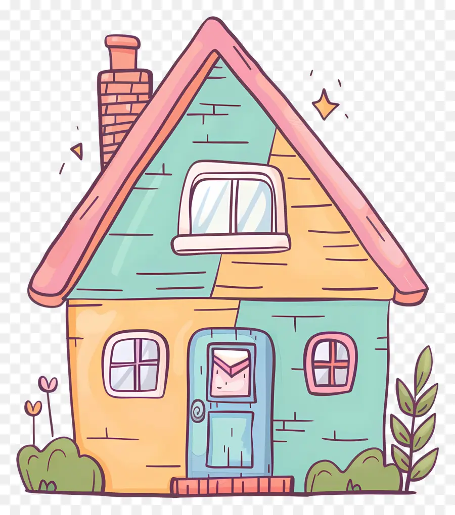 Doodle，Dessin Animé Maison PNG