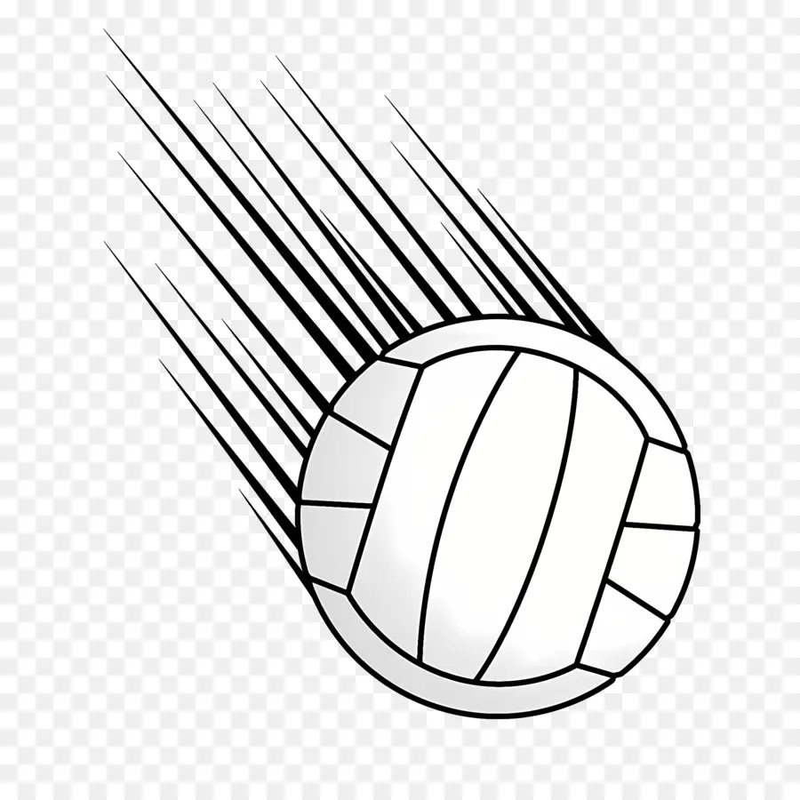 Volley Ball，Noir Et Blanc PNG