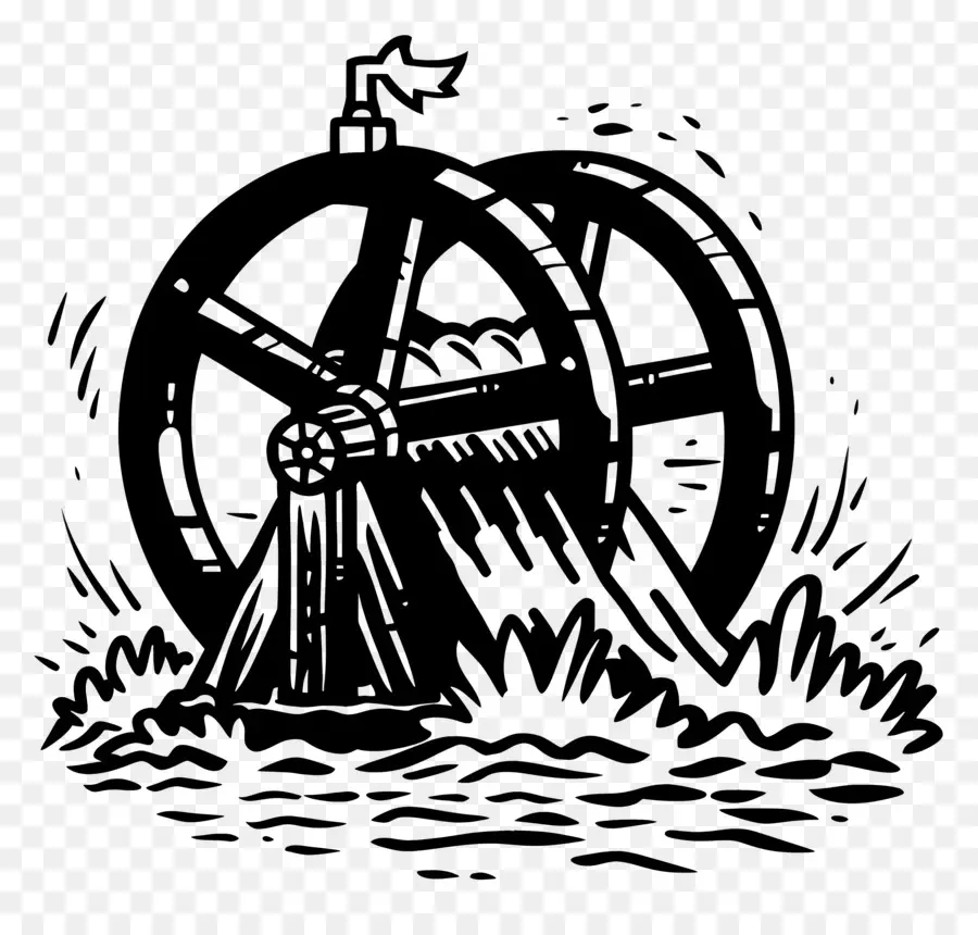 Roue à Eau，Tour De L'horloge PNG