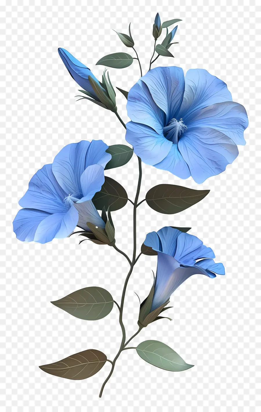 Gloire Du Matin，Fleurs Bleues PNG