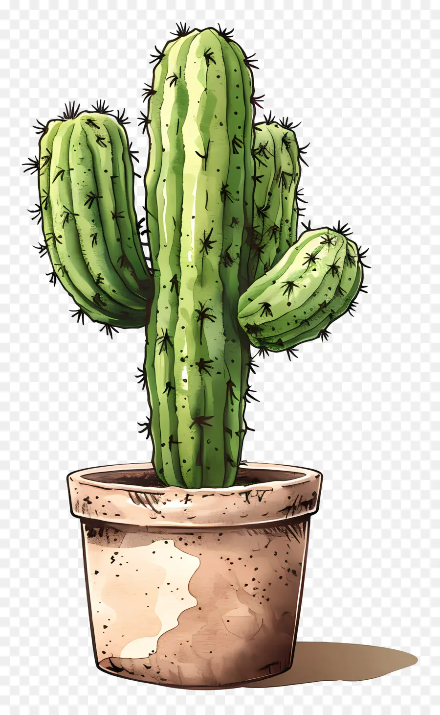 Cactus，Pot PNG