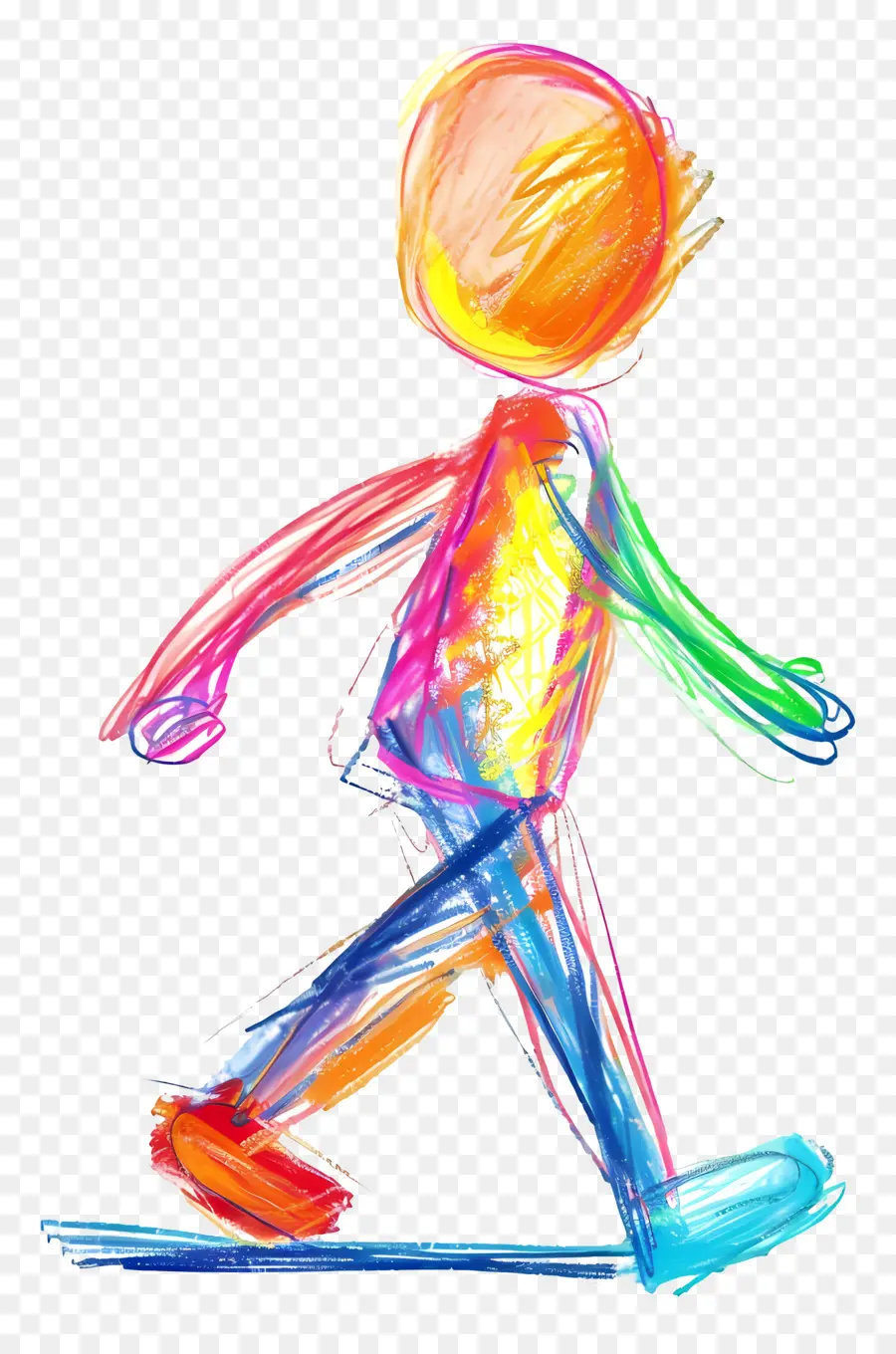 Stick Figure Walking，L'homme Marche PNG