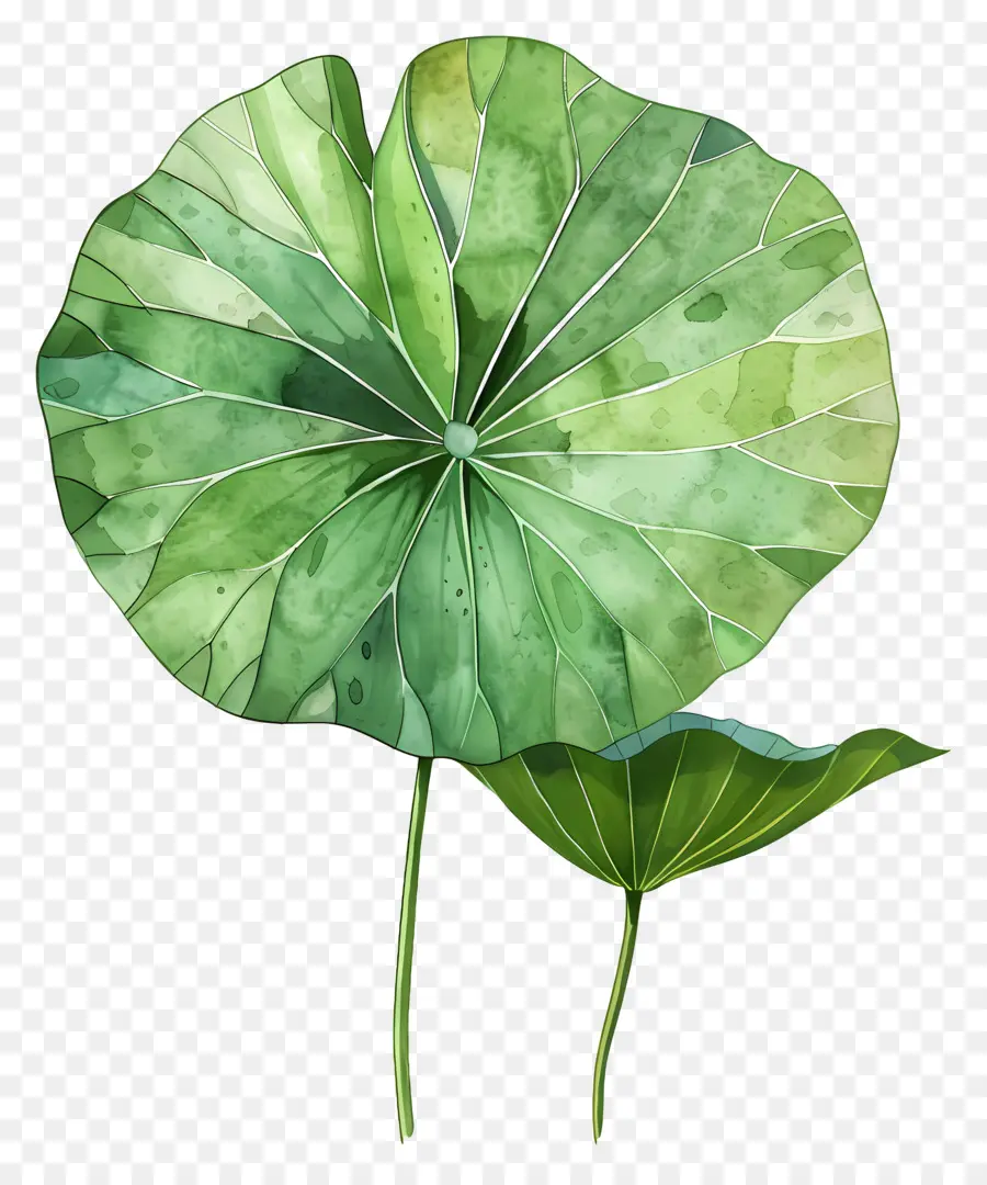 Feuille De Lotus，Les Gouttelettes D'eau PNG