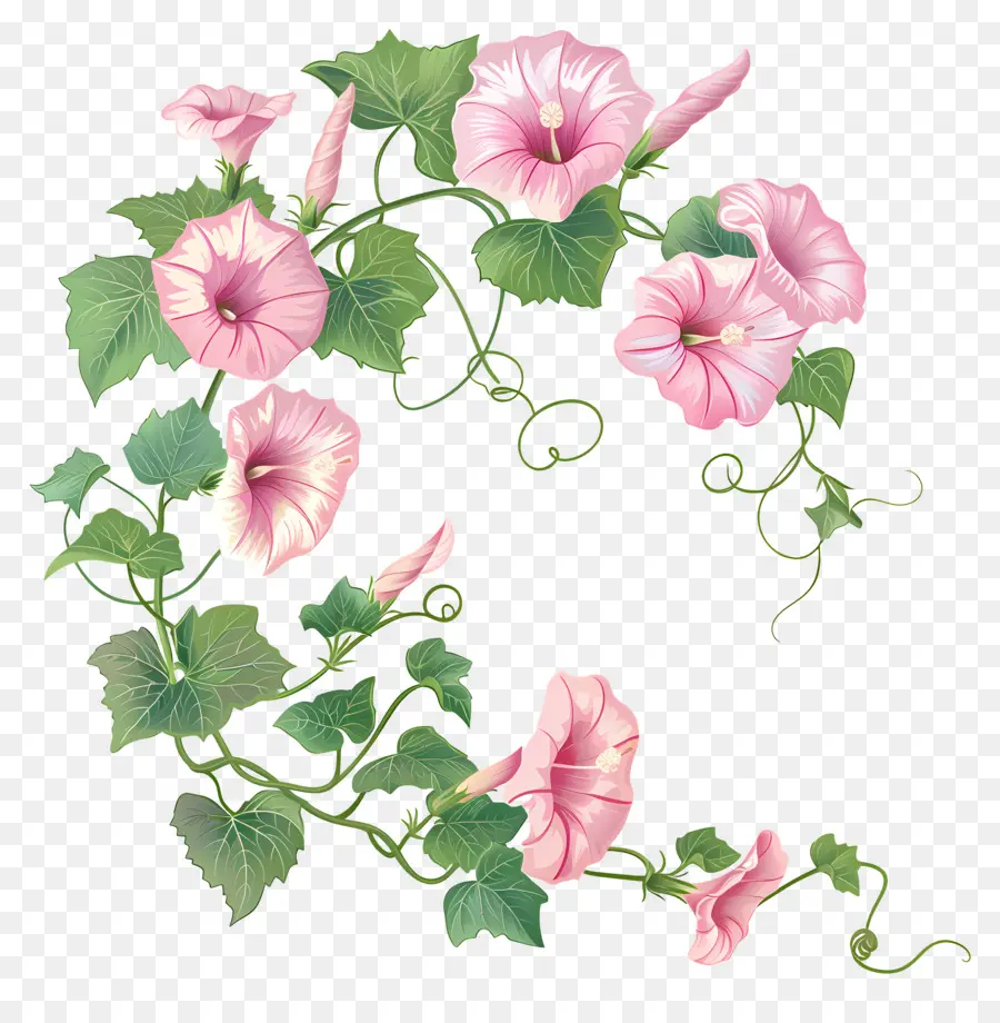 Gloire Du Matin，Couronne De Fleurs PNG