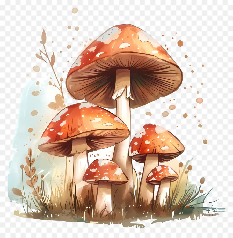 Champignons，Champignons Rouges PNG