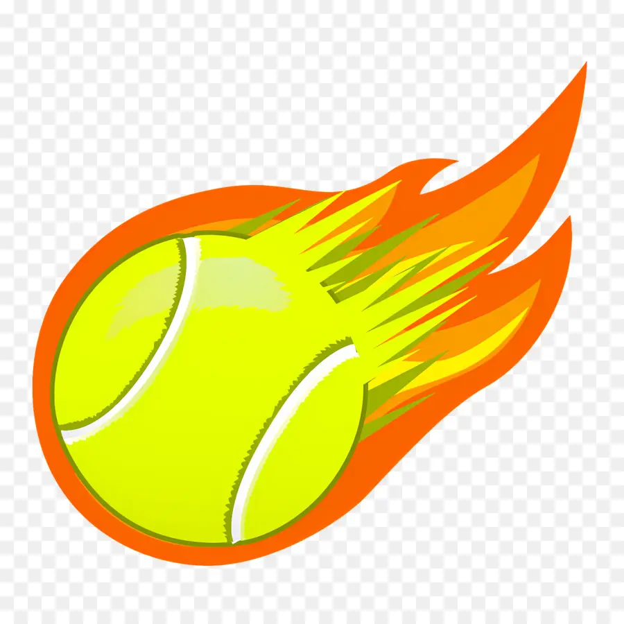 Balle De Tennis，Feu PNG