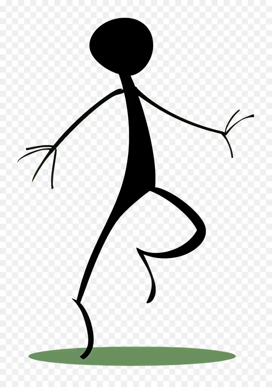 Saut De Silhouette De Bâton，Figure De Bâton PNG