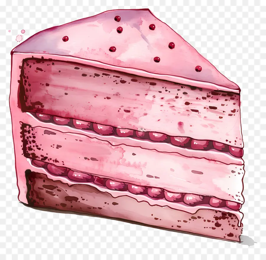 Gateau Rose，Glaçage Blanc PNG