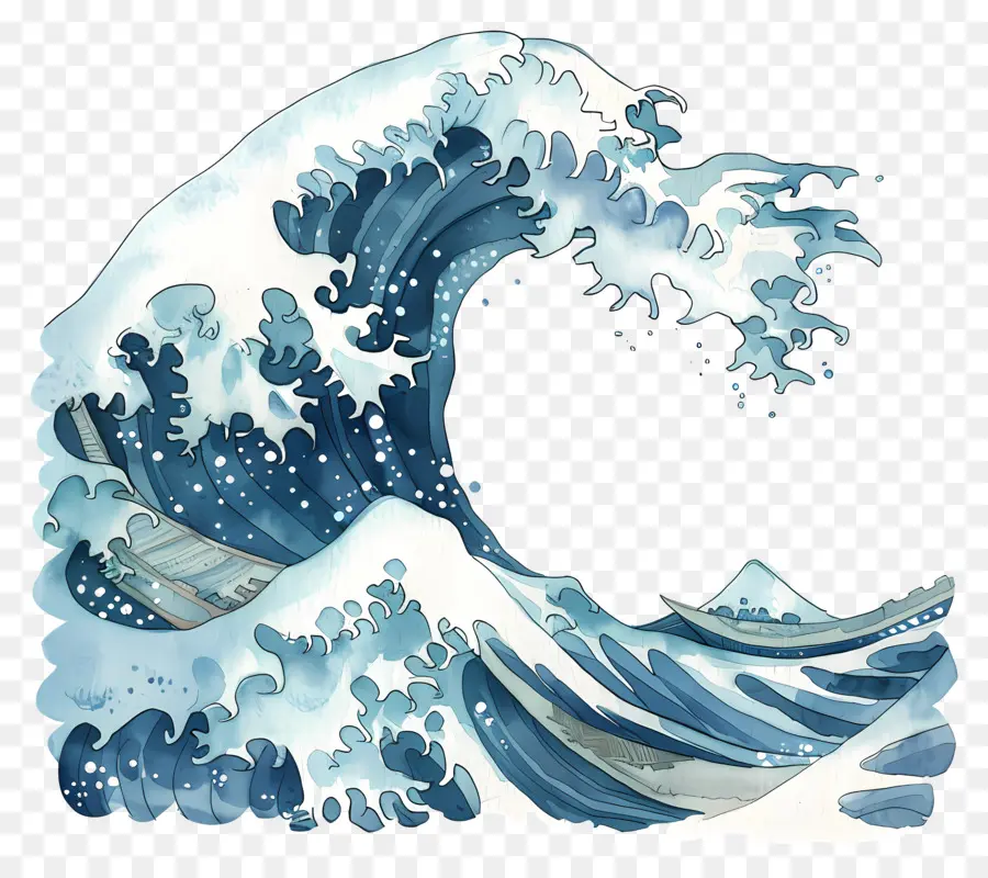 Vague De Mer，Grande Vague De Kanagawa PNG