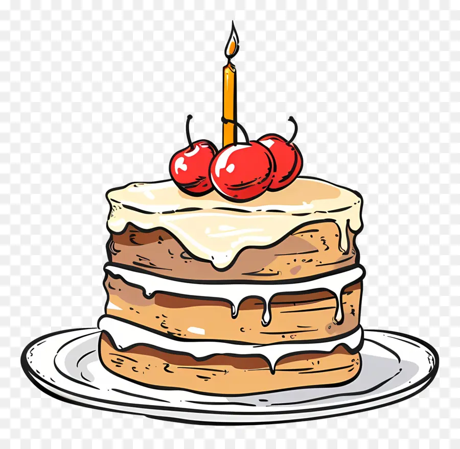 Gâteau D'anniversaire，Bougie PNG