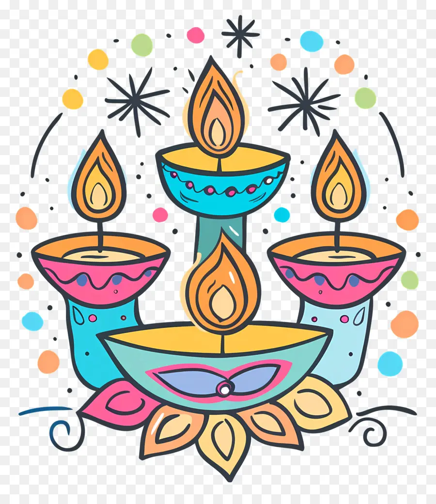 Diwali，Bougies PNG