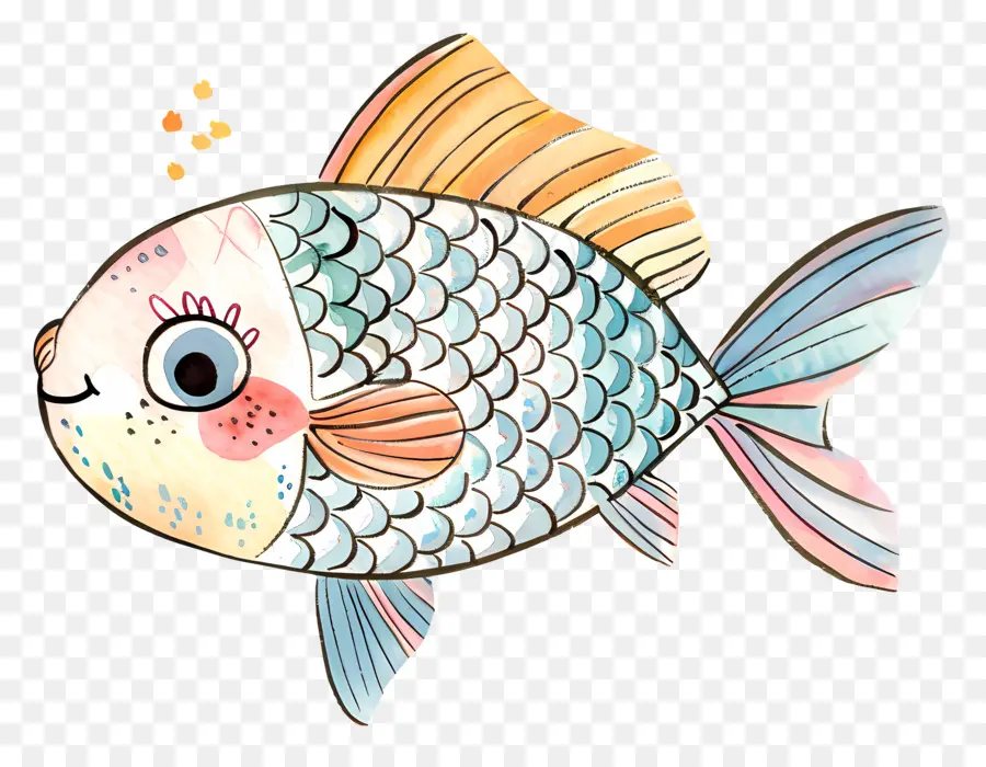 Les Poissons，Dessinés à La Main PNG