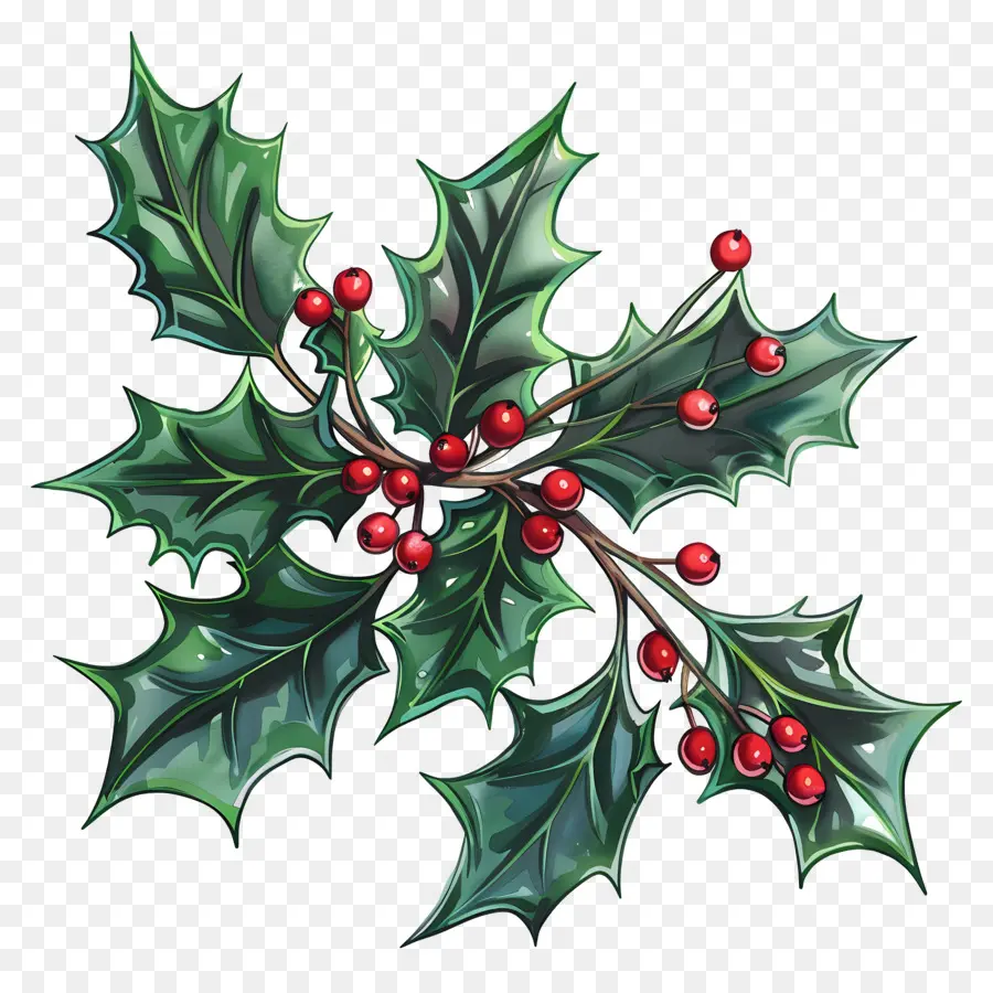 Plante De Houx De Noël，Feuille De Houx PNG