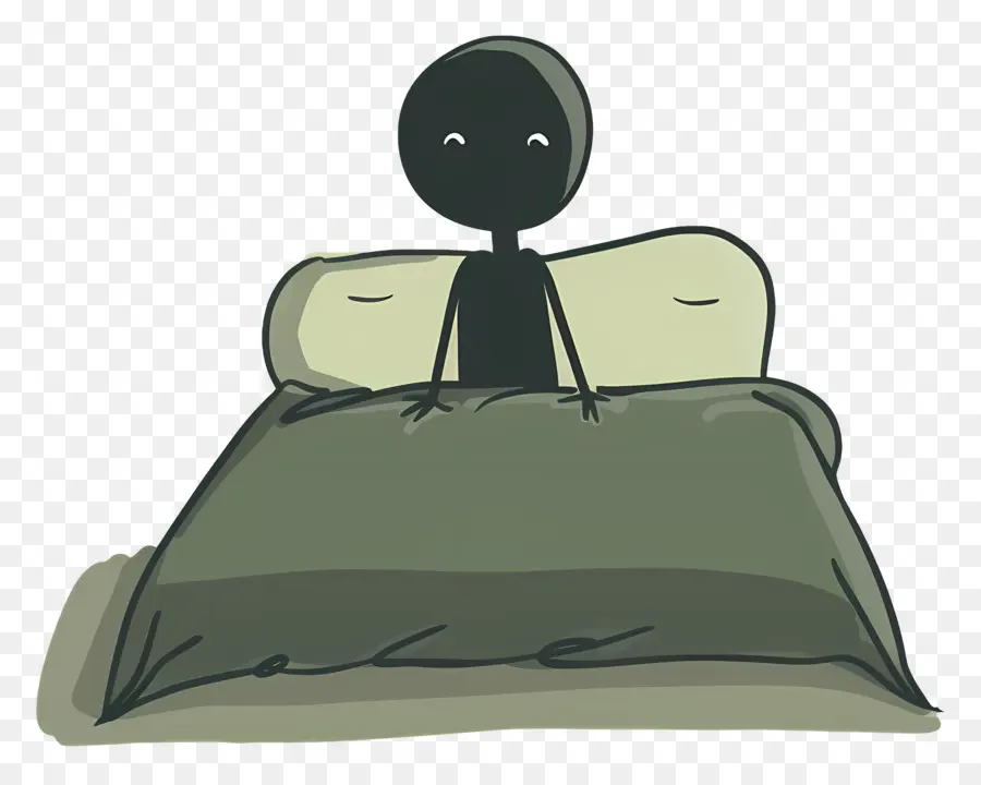 Bâton De Silhouette Se Réveillant，Personnage De Dessin Animé PNG