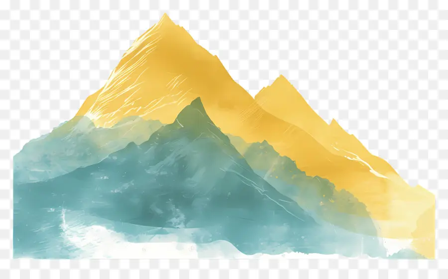 Montagnes，Peinture à L'aquarelle PNG