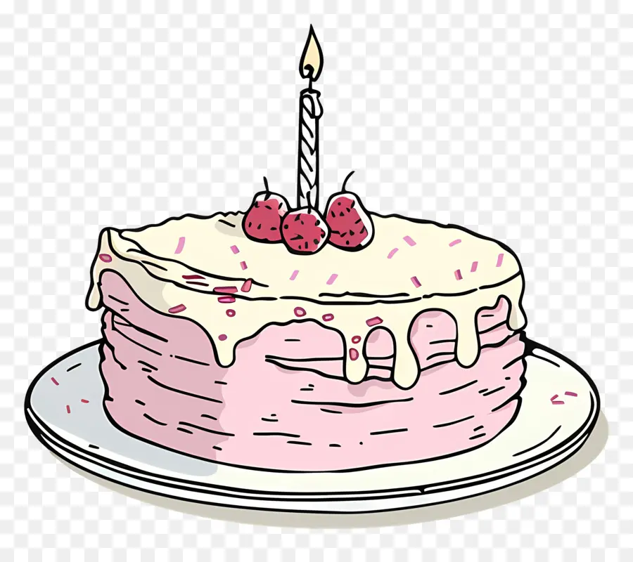 Gâteau D'anniversaire，Bougie PNG