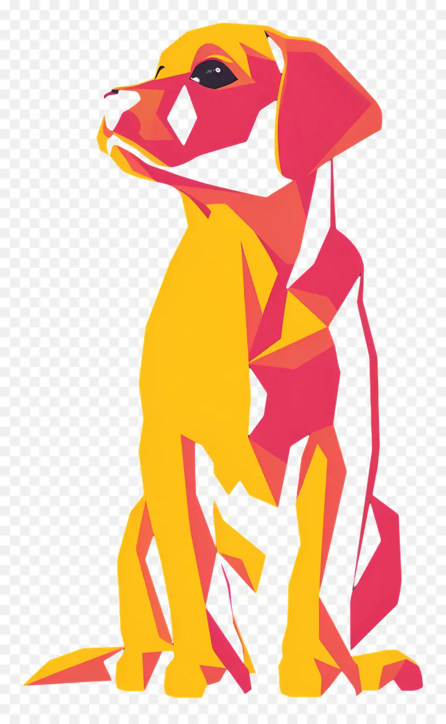 Le Chien De Bande Dessinée，Jaune Et Rose PNG