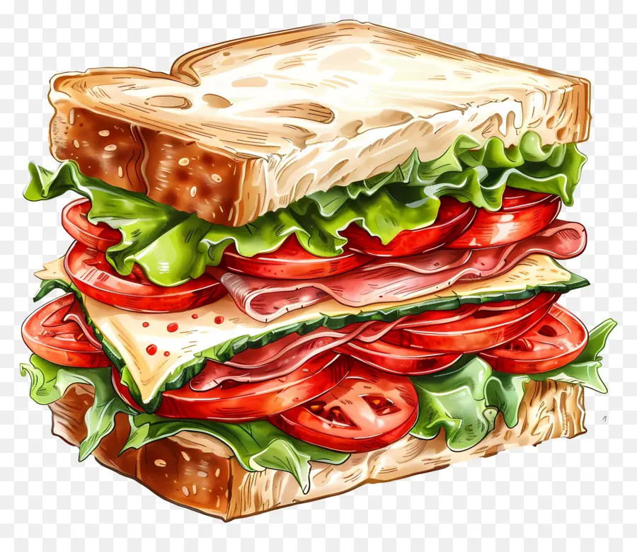 Sandwich，Tranches De Viande PNG