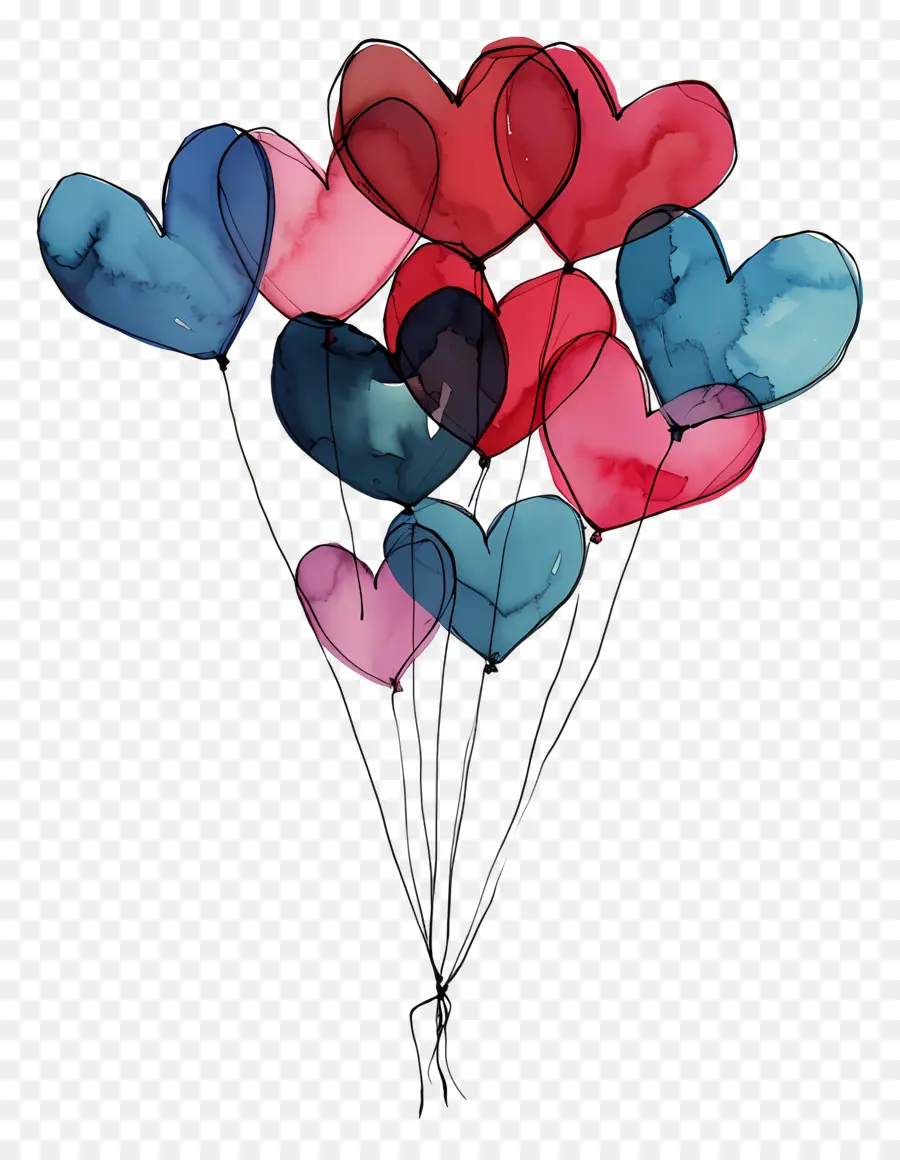 Ballons，Peinture à L'aquarelle PNG