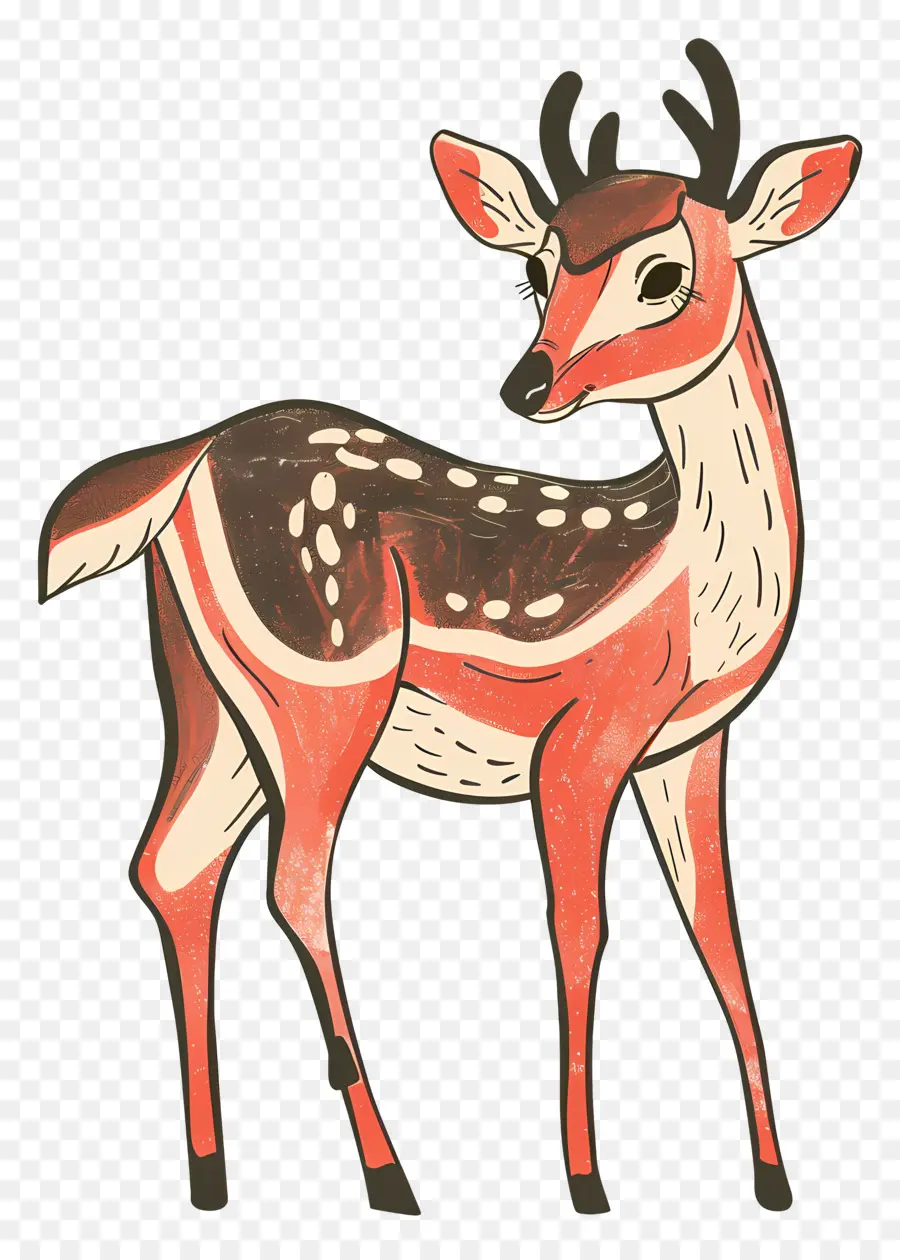 Dessin Animé Cerf，Red Deer PNG